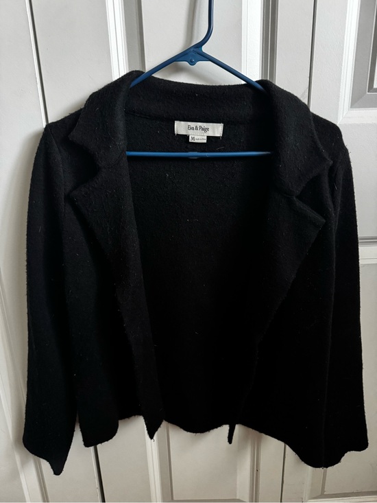 Eva & Paige Jackets & Blazers - Black Open-Front Blazer Jacket